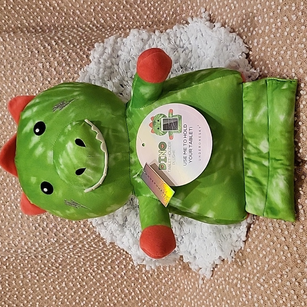 Dino Plush Tablet Holder